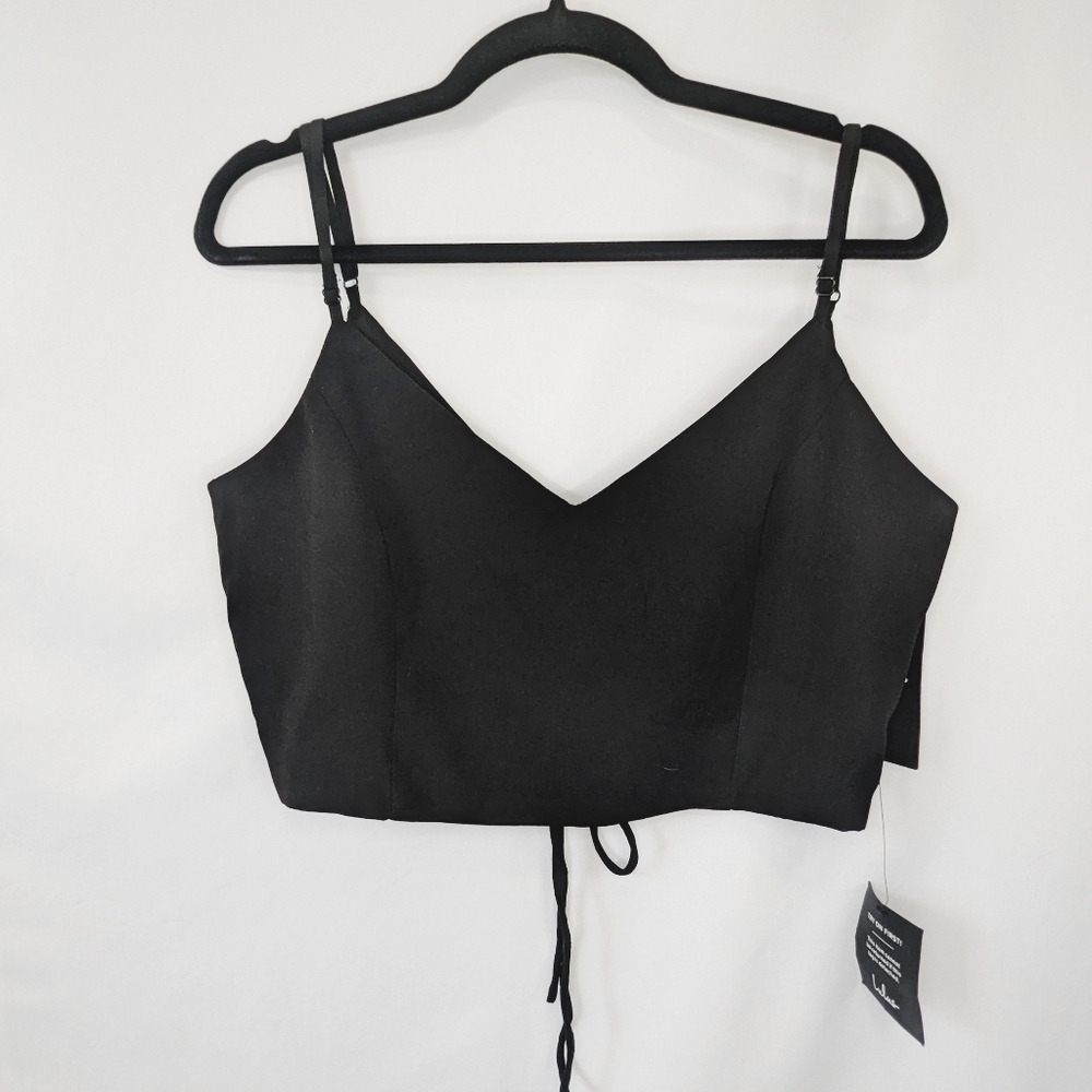 NWT Lulu's Crop Tank Top, Lace-up back, Women's Size XL